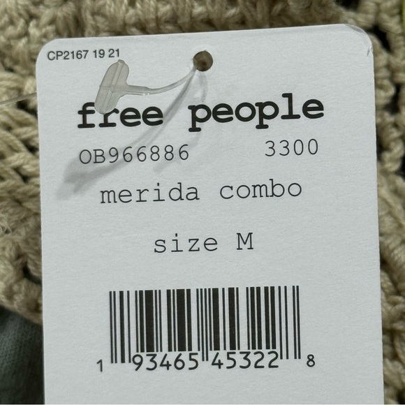 Free People Luca Crochet Stripe Knit Merida Combo Tunic Dress Size Medium Women - Picture 6 of 10